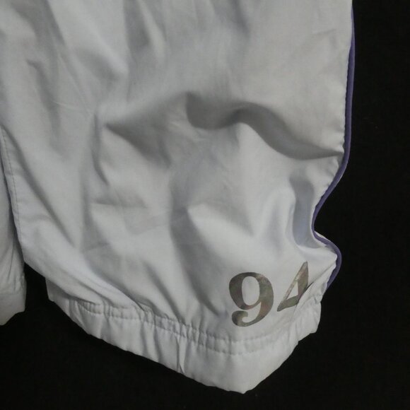 OLD NAVY | medium | Light Blue Insulated Sport Pants with Stripes & Silver Print - Picture 9 of 16